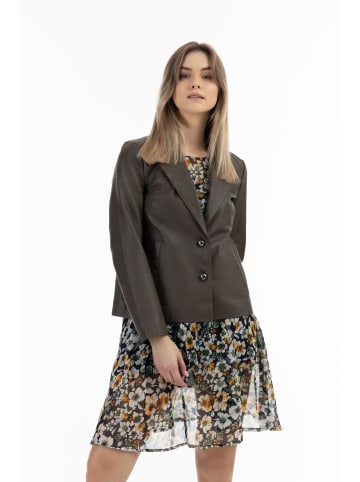 DreiMaster Damen Lederblazer in Taupe