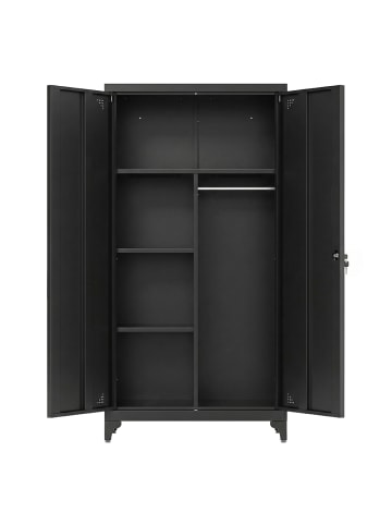 SONGMICS Aktenschrank Berend in Schwarz - (B)80 x (H)165 x (T)40 cm