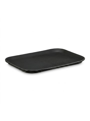 relaxdays 3 x Serviertablett in Schwarz - (B)35 x (T)25 cm
