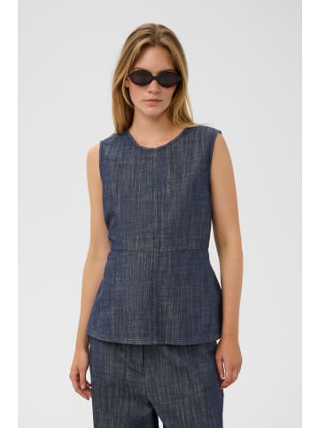 Soaked in Luxury Bluse kurzarm SLLufira Gerade Passform in Dark Blue Denim