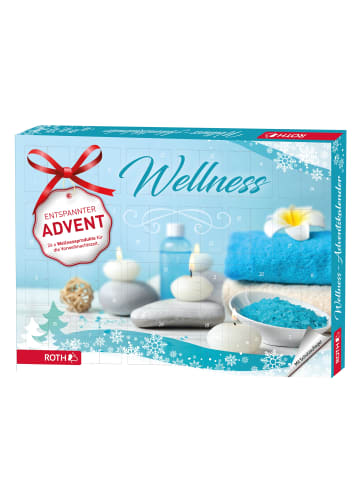ROTH Wellness-Adventskalender gefüllt - Nimm Dir Zeit - hellblau in Bunt