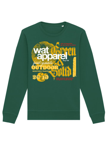 wat? Apparel Sweatshirt LIMITED EDITION LOGO PRINT 02 in Bottle Green