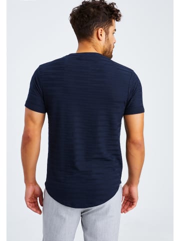 Leif Nelson Herren T-Shirt Rundhals Herren T-Shirt Rundhals LN-55285 in blau