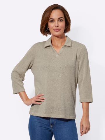 WITT WEIDEN Poloshirt in sesam-meliert