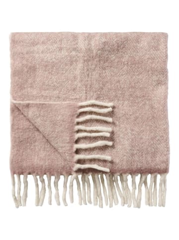 IB Laursen Plaid aus Wolle mit Fransen in melange