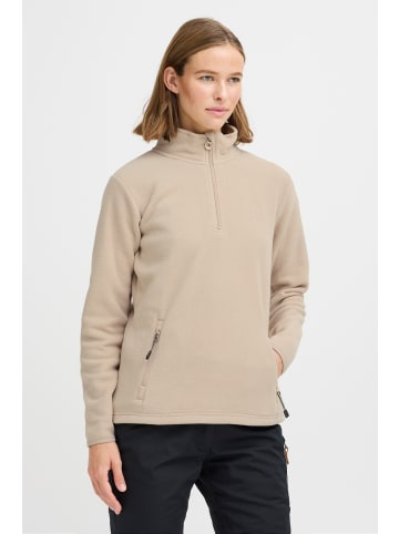 North Bend Troyer NBConni W 233865MMM Atmungsaktive Fleecepullover mit Troyer Kragen in Beige