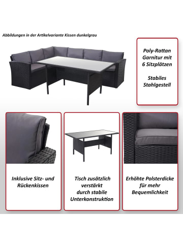 MCW Gartengarnitur A29, Kissen dunkelgrau