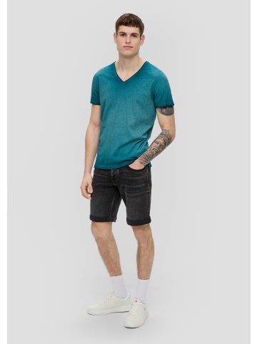 QS T-Shirt kurzarm in Petrol