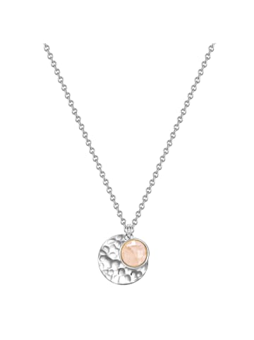 Glanzstücke München Halskette Kreis Sterling Silber Rosenquarz in silber
