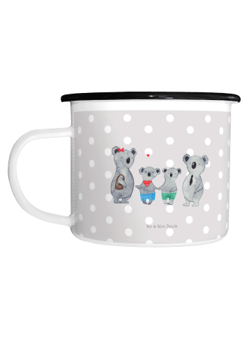 Mr. & Mrs. Panda XL Emaille Tasse Koala Familie zwei ohne Spruch in Grau Pastell