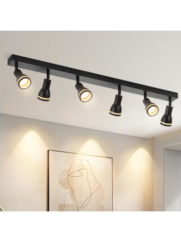 ZMH Deckenleuchte in schwarz 6-flammige GU10 moderne schwenkbar Deckenspots