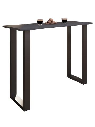 VCM  Holz Bartisch Stehtisch Tisch Tresen Xona 140x50 in Schwarz / Anthrazit