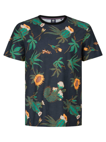Petrol Industries Plus Size T-Shirt mit Allover-Print ArenaGris in Schwarz