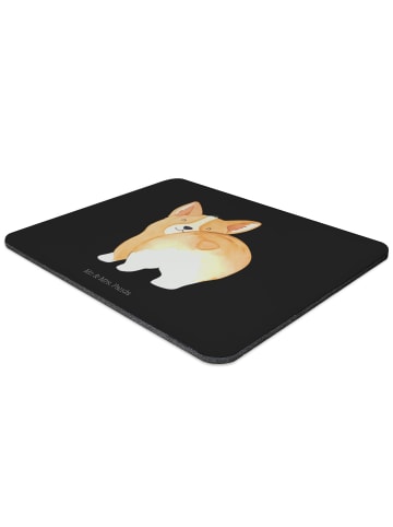 Mr. & Mrs. Panda Mauspad Corgi Po ohne Spruch in Schwarz