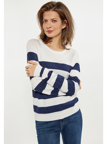 usha BLUE LABEL Pullover in Weiss Marine