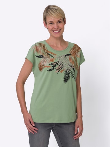 Sieh an! Kurzarmshirt in eucalyptus-cognac