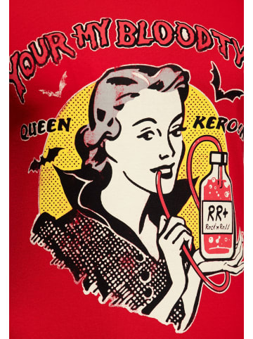 Queen Kerosin Queen Kerosin Print T-Shirt You're my blood type in rot