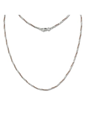 SilberDream Halskette Silber 925 Sterling Silber, vergoldet (Rosegold 333) ca. 45cm