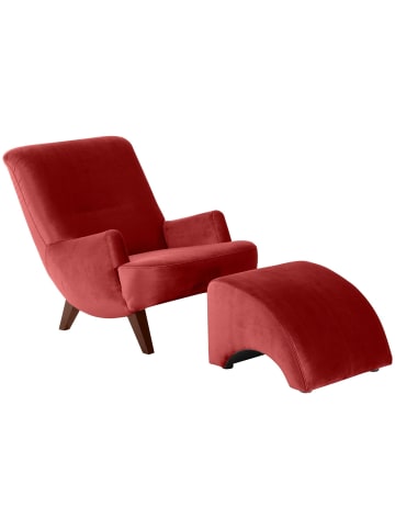 58 aufm Kessel Sessel Kajsa 71x80x101 Bezug Samtvelours Buche nussbaum/ziegel