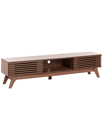 Beliani TV-Möbel TOLEDO  in Braun - (W) 180 x (H) 44 x (L) 40 cm