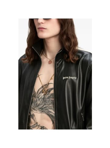 Palm Angels Lederjacke in schwarz