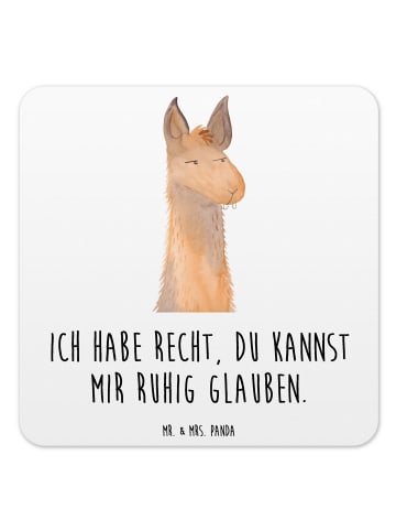 Mr. & Mrs. Panda Untersetzer Lamakopf Genervt mit Spruch in Weiß