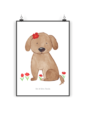 Mr. & Mrs. Panda Wandbild Hund Dame ohne Spruch in Weiß