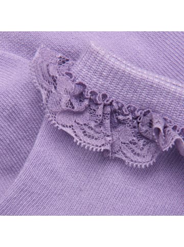 Minymo Kinder Socken "Ankle Sock w. Lace" in Lila