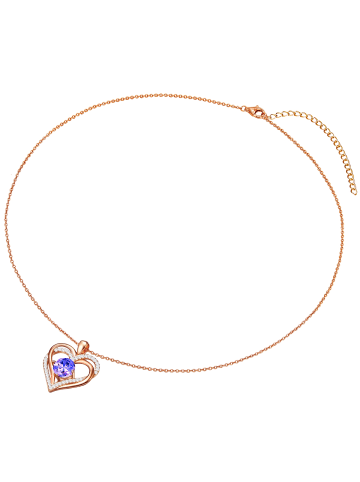 Rafaela Donata Halskette Herz aus Sterling Silber mit Kristallen von Swarovski® in roségold