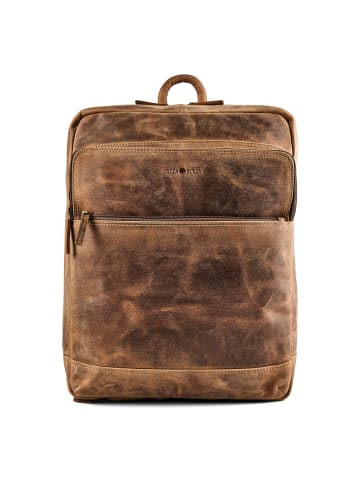 Greenburry Vintage Daypack Leder 42 cm Laptopfach braun