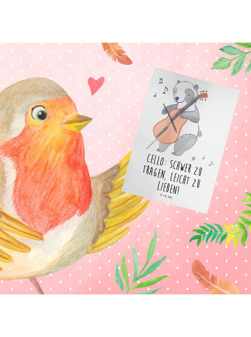 Mr. & Mrs. Panda Grußkarte Zeichenllo Liebe mit Spruch in Weiß