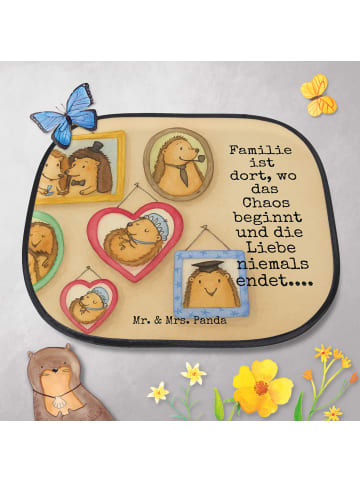 Mr. & Mrs. Panda Sonnenschutz Auto Igel Familie Design mit Spruch in Weiß