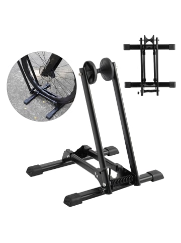 TDubhe Fahrradständer klappbar Doppelständer für MTB Rennrad in Schwarz 33x40x45 cm
