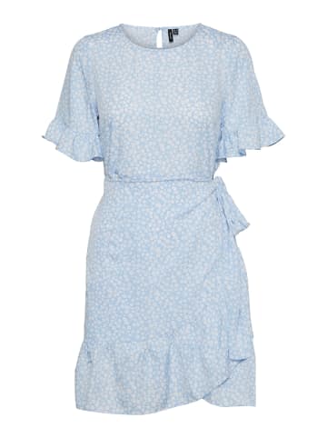 Vero Moda Kurzes Mini Wickel Kleid VMHENNA in Blau