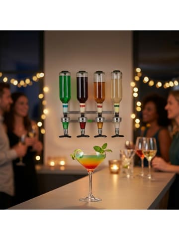 relaxdays Flaschenhalter in Silber