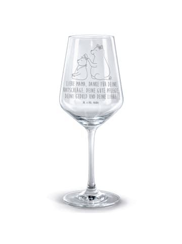 Mr. & Mrs. Panda Bordeauxglas Bär Kind mit Spruch in Transparent