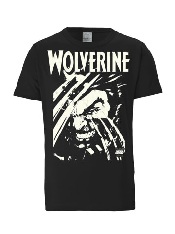 Logoshirt T-Shirt Wolverine in schwarz