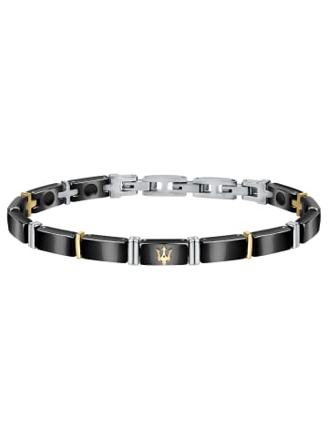 Maserati Herren-Armband Stahl/Keramik Schwarz