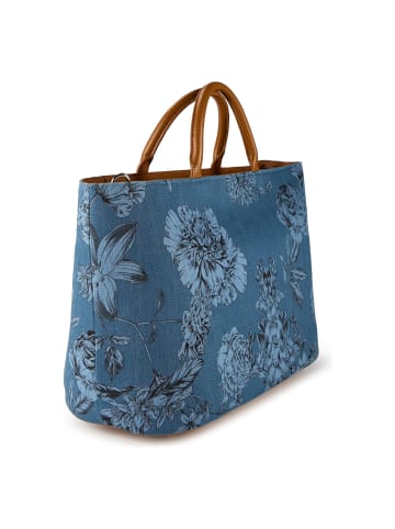 Liu Jo Sira Shopper Tasche L 40 cm in denim flowers