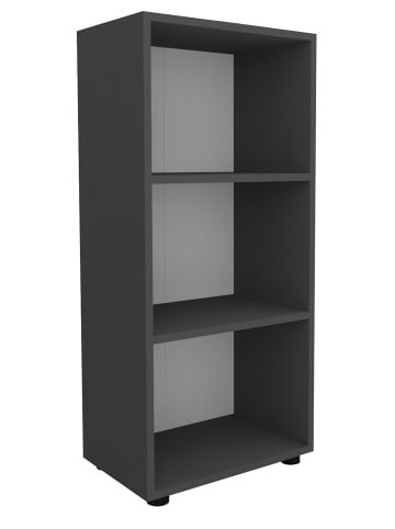 VCM Holz Büro Regal Bücher Ordner Aktenregal Ulas 3f in Anthrazit