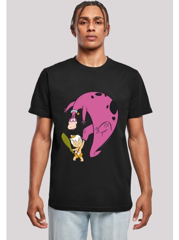 F4NT4STIC T-Shirt T-Shirt Die Familie Feuerstein Bamm Bamm And Dino in schwarz
