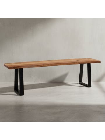 KADIMA DESIGN Esszimmerbank 180x40x45,5 cm Massivholz / Metall mit