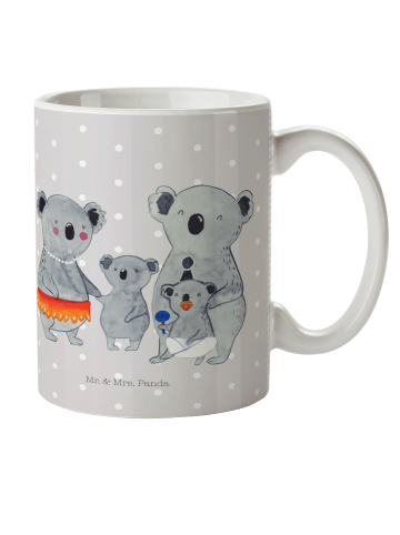 Mr. & Mrs. Panda Kindertasse Koala Familie ohne Spruch in Grau Pastell