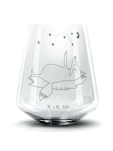 Mr. & Mrs. Panda Blümchentail Glas Fuchs Sterne ohne Spruch in Transparent
