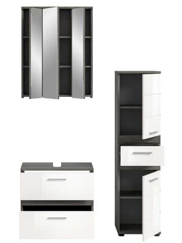 ebuy24 Badmöbelset Blake (3-teilig) Weiß 110 x 34 cm