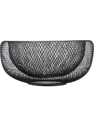 5five Simply Smart Obst- und Gemüsekorb aus Metallgeflecht in Schwarz, Ø 27 cm