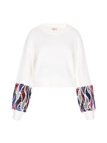 IZIA Damen Pullover in Wollweiss