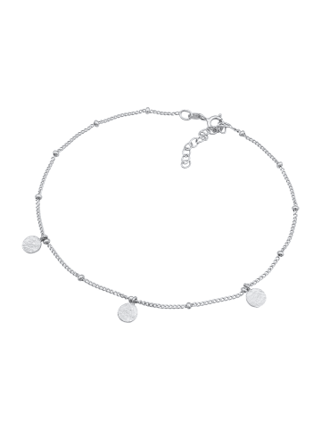 Elli Fußschmuck 925 Sterling Silber Kreis, Kugel, Plättchen in Silber