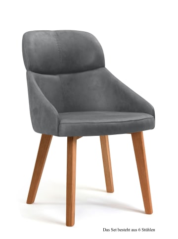 58 aufm Kessel ESSZIMMERSTUHL (6er-Set) Dasya 52x82x63 Eiche geölt/Grau