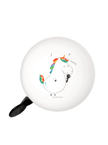 Mr. & Mrs. Panda Fahrradklingel Einhorn Sänger ohne Spruch in Weiß